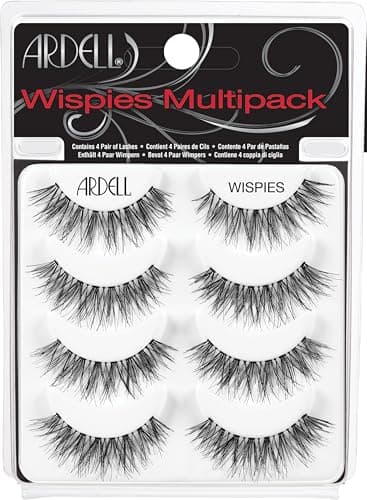 Image of Ardell Demi Wispies False Eyelashes, Feathered Invisiband Lashes, 4 Pairs (Pack of 1)