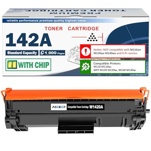Image of 142A W1420A Toner Cartridge Black [with Chip] Compatible for HP LaserJet M110 M110w MFP M139 M139w M140 M140w Printer