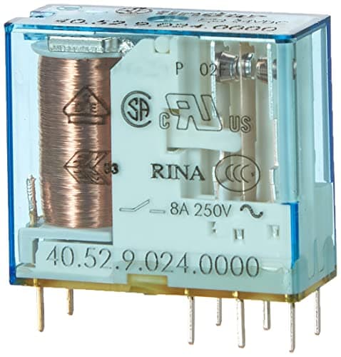 Image of Finder 40.52.9.024.0000 PCB Mount Relay 24Vdc 8A 2 CO, DPDT