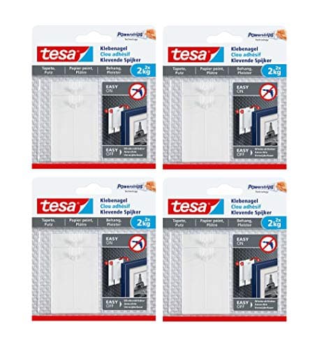 Image of tesa Adhesive nail for wallpaper and plaster, 2 kg holding capacity (2 kg 8 nails)