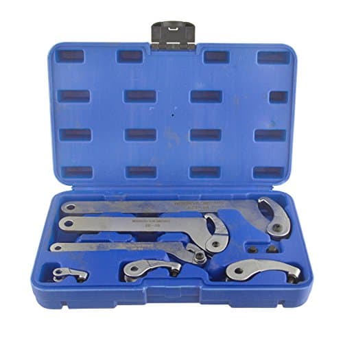 Image of AB Tools Adjustable Hook and Pin Wrench Spanners C Spanner 35mm - 120mm 6pc Set