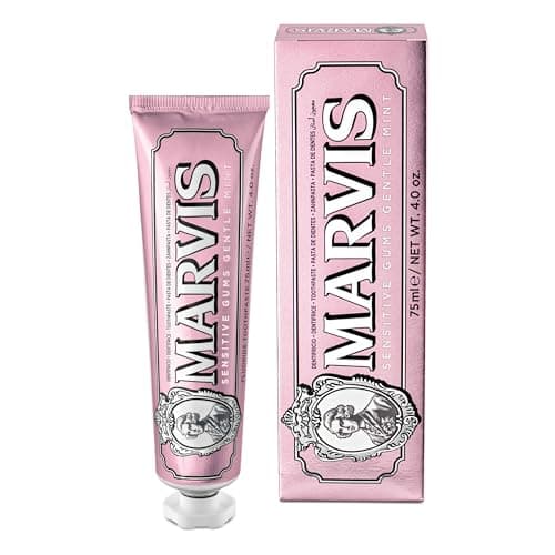 Image of Marvis Sensitive Gums Gentle Mint Toothpaste, 75 ml, Sensational Flavoured Toothpaste Helps Remove Plaque & Reduce Gum Sensitivity, Lasting Freshness
