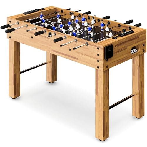 Image of SereneLife 4ft Football Table 48 Inch Game Table for Home Game Room Kids Adults – Compact Foosball Table with Steel Rods and 2 Balls