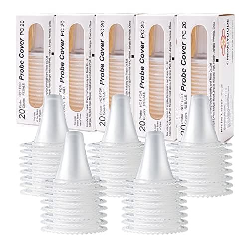 Image of 200 Pcs Ear Thermometer Probe Covers,Refill Caps Thermometer Covers for All Braun Thermometer Models and Various Types of Digital Thermometers