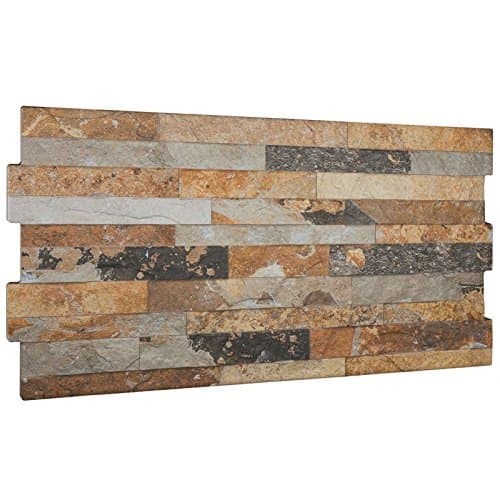 Image of Prom Brick Beige Porcelain Split Face Wall Tile 300 x 600mm