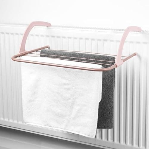 Image of RA-HOMESTORE® New Gorgeous Rose Gold 6 Bar Radiator Airer With 3 Meters of Drying Space, Easily Dry Your Clothes, Simply Hang Over Your Radiator and Dry Your Clothes, Perfect For Home.