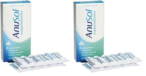 Image of Anusol Suppositories – for Haemorrhoids & Related Conditions – Proven Formula Shrinks Piles, Relieves Discomfort & Soothes Itching – 48-Pack