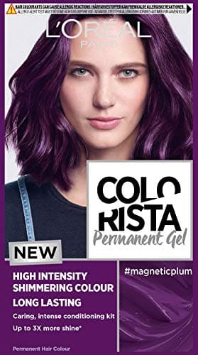Image of L'Oréal Paris Colorista Permanent Gel Hair Dye, Long-Lasting and Vibrant At-Home Hair Colour, High-Intensity Hues with Up to 3x More Shine, Colour: Magnetic Plum