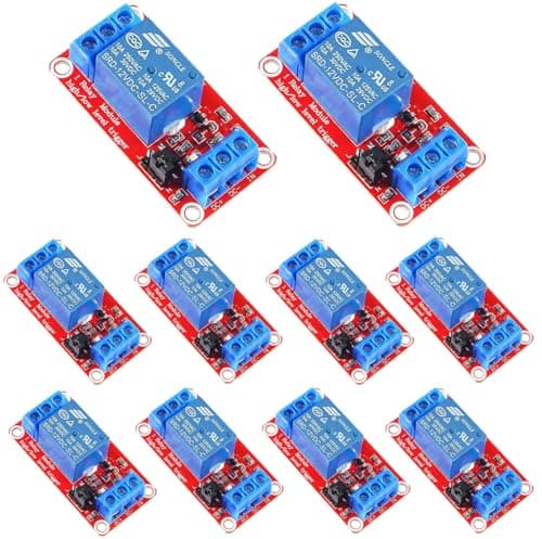 Image of RUNCCI-YUN 10pcs Relay Module DC 12V 1 Channel Relay Board with Optocoupler Isolation Support High or Low Level Trigger for Arduino