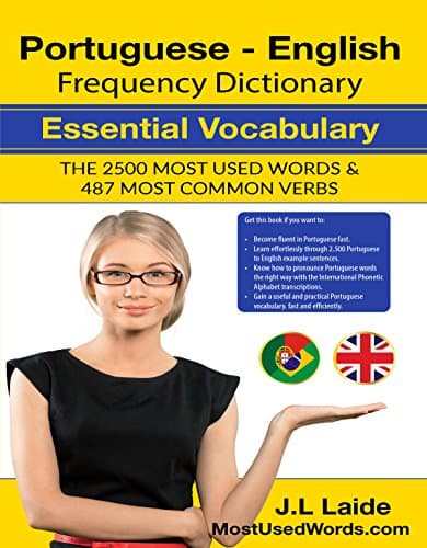 Image of Portuguese English Frequency Dictionary - Essential Vocabulary: 2.500 Most Used Words & 487 Most Common Verbs