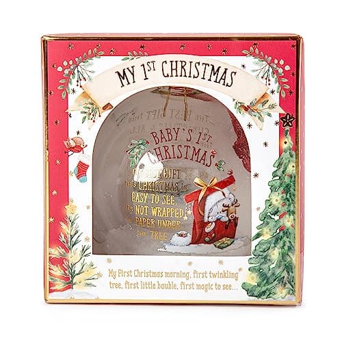 Image of Me to You Tiny Tatty Teddy Baby's First Christmas Bauble in a Gift Box - Official Collection