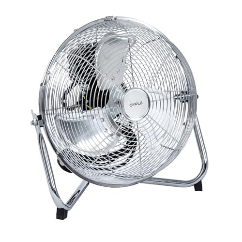 Image of Oypla 3 Speed Floor Standing Gym Fan Hydroponic (Chrome, 12 Inch)