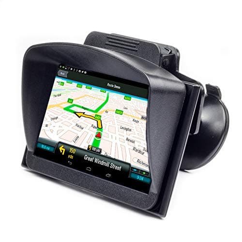 Image of Digicharge Sat Nav Sun Shade Visor For 5'' 5.1’’ 4.3’’ inch Screen Compatible For TomTom Go Classic Discover Professional Essential Garmin Drive Drivesmart Driveassist Nuvi GPS Anti-Glare Sunshade