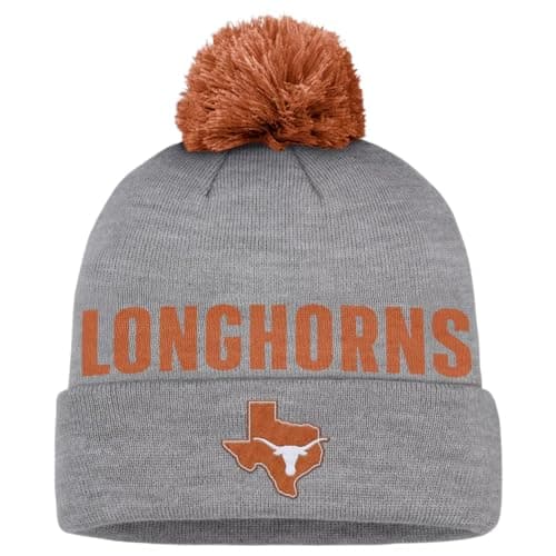 Image of Nike Adult NCAA Gameday Sideline Knit Beanie, Grey/Desert Orange, One size