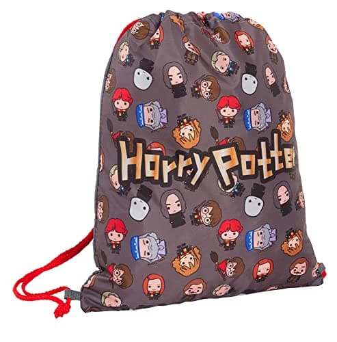 Image of Harry Potter Chibi Drawstring Bag Kids PE Kit Gym Bag Childrens Trainer Swim Bag School Nursery Backpack