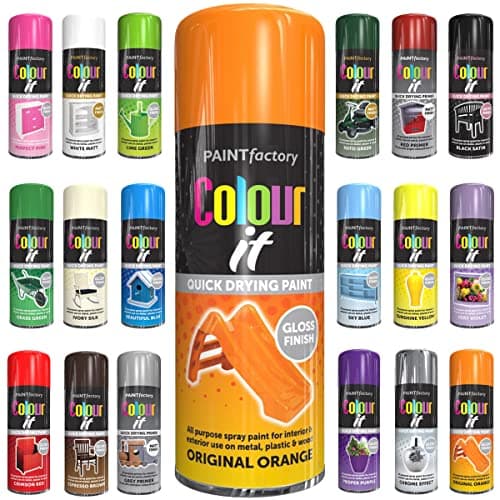 Image of Classic Signature - 1 x Original Orange All Purpose Aerosol Spray Paint 400ml Quick Drying Spray, Fast Dry and Excellent Coverage for Metal, Wood, Plastic and More