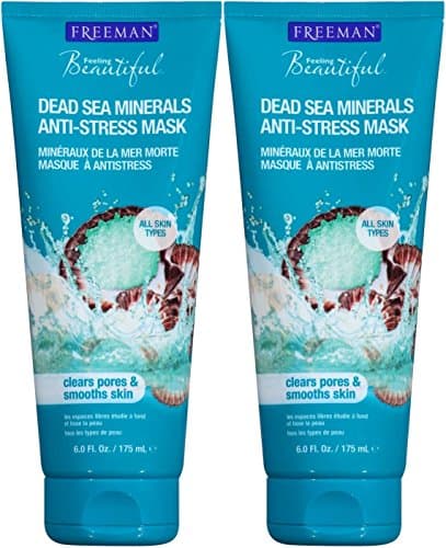 Image of Freeman Feeling Beautiful Facial Anti-Stress Mask, Dead Sea Minerals, 6 Floz (Pack Of 2)