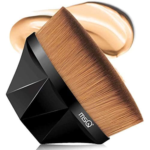 Image of MSQ Flawless Foundation Makeup Brush Kabuki Make up Brush Prefect for Liquid and Cream Foundation Blush Bronzer with Storage Case Easy to Carry Black