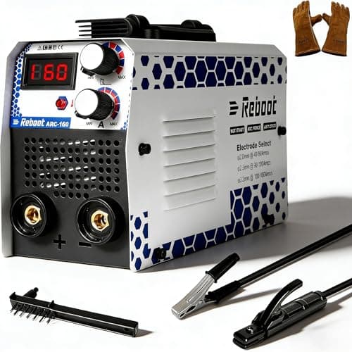 Image of Reboot Arc Welder, 240V 2-in-1 Lift TIG/MMA Welder, 160A Stick Welder Machine IGBT Inverter LCD Display Hot Start Anti-Stick with Electrode Holder, Work Clamp, Free Welding Gloves
