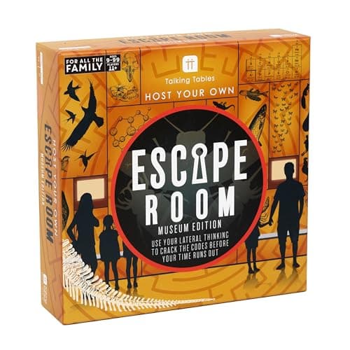Image of Talking Tables Museum Themed Escape Room Game Kids | Solve Unique Puzzles and Codes to Find the Exit in Time! Interactive Family Games Night, Age 9+, 2+6 Players, for Boys and Girls