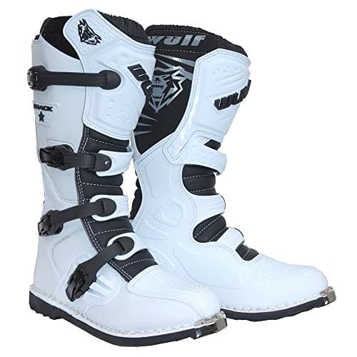 Image of WULFSPORT TRACK STAR MX ADULT BOOTS NEW 2016 Motorbike Motocross Quad Sport Racing Boots White - UK 9 / EU 43