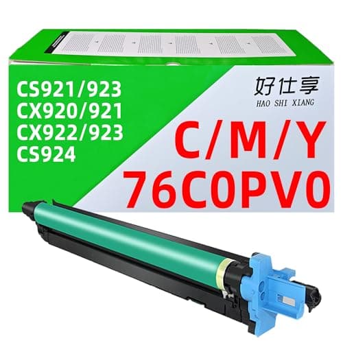 Image of 76C0PV0 Cyan Photoconductor Unit Toner Imaging Unit Remanufactured Compatible for Lexmark CS921 CS923 CX920 CX921 CX922 CX923 CX924 Printer(1Pack) (76C0PV0-Cyan Imaging Unit)
