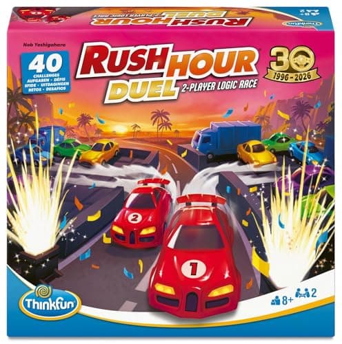 Image of Rush Hour 2-Player Traffic Jam Logic Game | 30th Anniversary Edition | Head-to-Head Race | Ages 8+