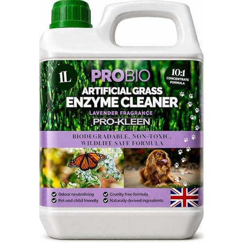 Image of Pro-Kleen ProBio Artificial Grass Cleaner Probiotic Based Deodoriser Odour Eliminator 1L Non-Toxic Cruelty-free Child Pet Friendly - Lavender Fragrance - Naturally derived Probiotic Cleaning