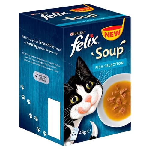 Image of Felix Soup Cat Food Fish Selection 6x48g (Pack of 8)