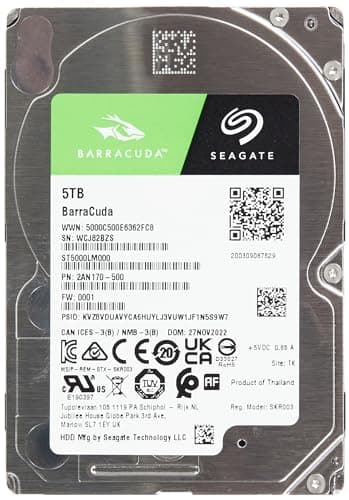 Image of Seagate BarraCuda 5 TB Internal Hard Drive HDD – 2.5 Inch SATA 6 Gb/s 5400 RPM 128 MB Cache for Computer Desktop PC (ST5000LM000)