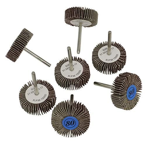 Image of Sealey 7pc Ø30mm Rotary Tool Abrasive Flap Wheel Set RTA7FW