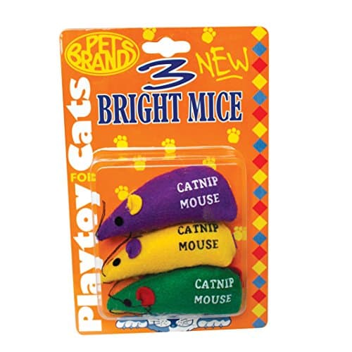 Image of Pet Brands Three Bright Mice Catnip Toy, Clear