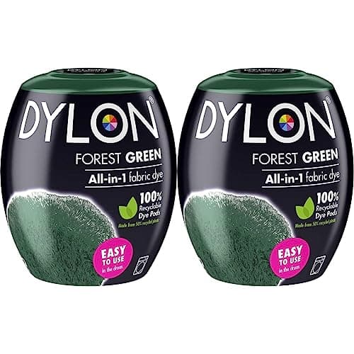 Image of DYLON Washing Machine Fabric Dye Pod for Clothes & Soft Furnishings, 350g – Forest Green (Pack of 2)