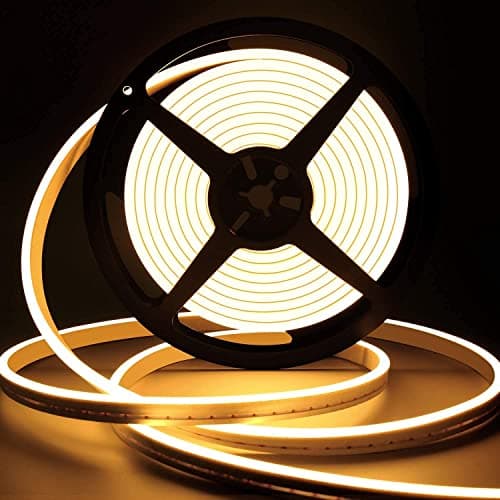 Image of Lamomo Neon LED Strip Light, 12V 5m Dimmable Warm White LED Lights Strip, 3000K Waterproof Outdoor Silicone Flexible LED Strips for Bedroom Kitchen Indoor Decoration