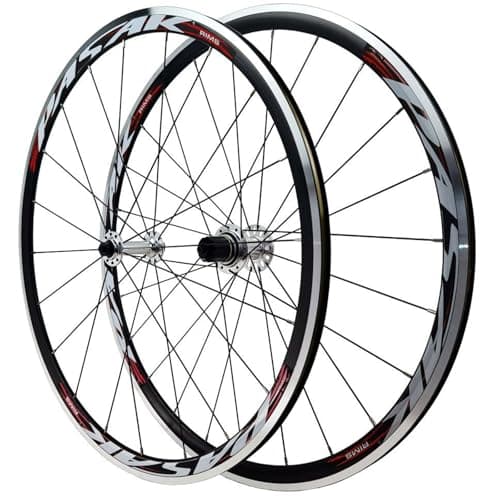 Image of FKXSXAZ Road Bike Wheelset 700C Front Rear Wheel Set C/V Brake Quick Release Rim 100mm/130mm Aluminum Alloy Accessories