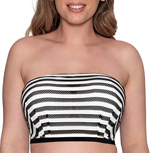 Image of Curvy Kate Women's Sunseeker Bandeau Bikini, Monochrome, 30DD