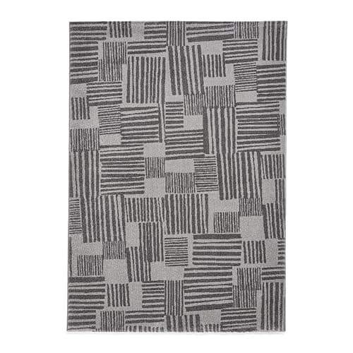 Image of Think Rugs Catherine Lansfield Blocks Modern Abstract Rug, Dark Grey/Grey
