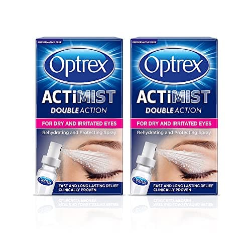 Image of Optrex ActiMist 2-in-1 Dry and Irritated Eye Spray, Soothing for Itchy Dry Tired Eyes, 10 ml (Pack of 2)