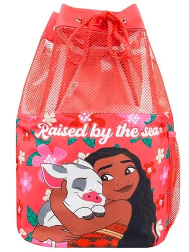 Image of Disney Backpack, Moana Girls Swim bag, Drawstring Swimming Bags For Girls, Kids Beach Bag One Size