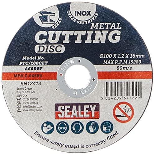 Image of Sealey PTC/100CET Cutting Disc Ø100 x 1.2mm 16mm Bore