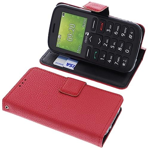 Image of foto-kontor Cover compatible with Doro 1380 book-style red case