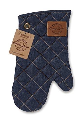 Image of Cooksmart British Designed Oven Gloves | Modern Design Gauntlet Oven Gloves Heat Resistant | Oven Mitt or Baking Gloves Perfect For Modern Kitchens