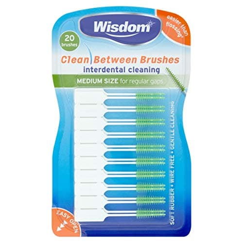 Image of Wisdom WIS8654 Medium Green Clean Between Interdental Brushes - Pack of 3, Total 60