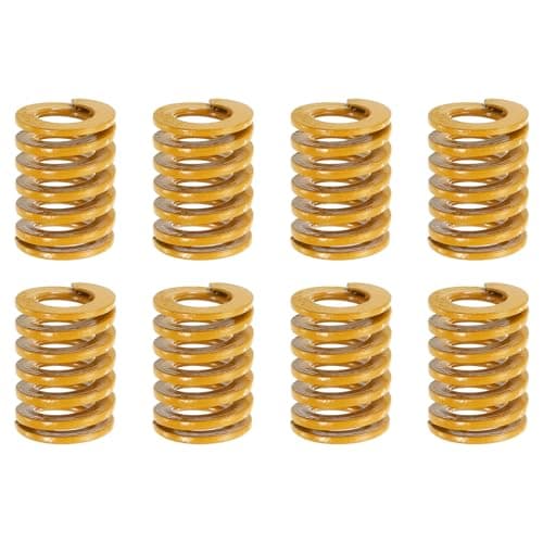 Image of sourcing map 8pcs 3D Printer Heating Bed Spring, 20mm OD 25mm Length Light Load Compression Mould Die Spring 3D Printer Compression Spring for 3D Printer Electric Part, Yellow