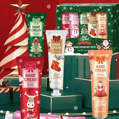 Image of 5 Packs Christmas Hand Cream Set, Hand Lotion for Dry Cracked Hands, Hand Cream Gift for Women Men Nourishing and Moisturizing, Christmas Stocking Stuffers, 5 Fragrances (Colorful, 5 Pcs, 5 * 30g)