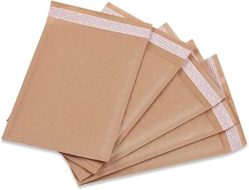 Image of M7 Packaging Bubble Mailers Brown or White 100 Pack Paper Bubble Mailers, Self-Seal Adhesive Shipping Bags, Cushioning Padded Envelopes for Shipping, Mailing, Packaging (Brown, 140×210mm)
