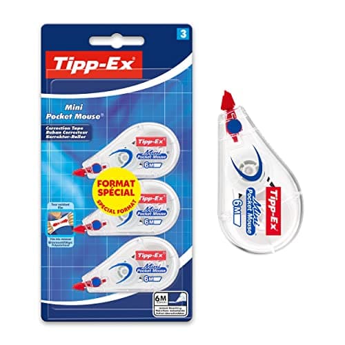Image of Tipp-Ex Mini Pocket Mouse Correction Tape – Blister Pack 2+1 white