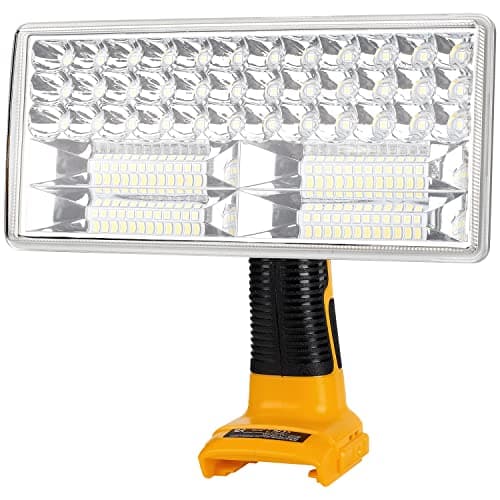 Image of YEX-BUR 40W 4200LM Cordless LED Work Light for Dewalt 18V Li-ion Battery, Portable Flashlight Spotlight Torch Jobsite Light with USB Port Charging for Car Repairing, Camping, Emergency