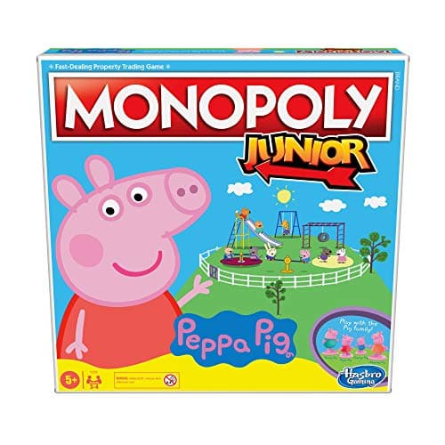 Image of Monopoly Junior: Peppa Pig Edition Board Game for 2-4 Players, Indoor Game For Kids Ages 5 and Up
