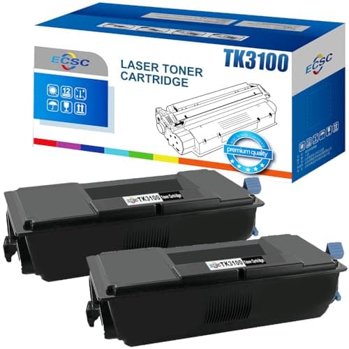 Image of ECSC Toner Cartridge TK3100 For Printer, Compatible With Kyocera ECOSYS M3040dn ECOSYS M3540dn FS-2100D FS-2100DN (Black, 2-Pack)